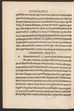 Caesaris Oratio.