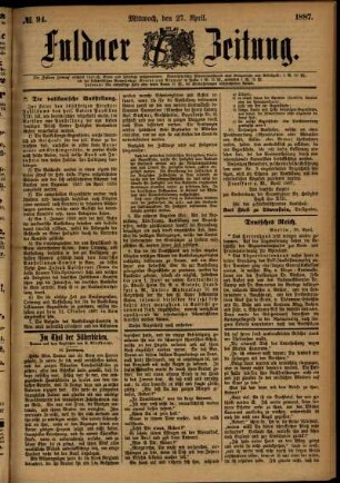 Ausgabe vom Mittwoch, den 27. April 1887.
