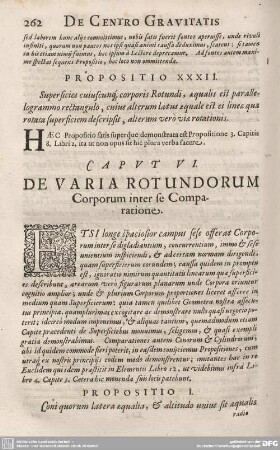 CAPUT VI. DE VARIA ROTUNDORUM Corporum inter se Comparatione.