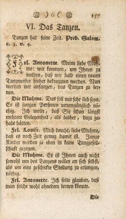 VI. Das Tanzen