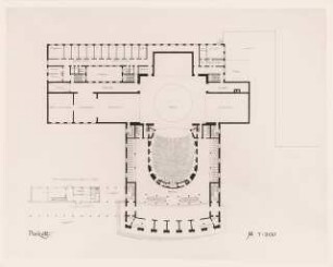 Staatstheater Kassel: Foto von Inv.Nr. 35766: Grundriss Parkett 1:200