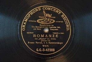 Romanze : aus "Mignon" (m. Orch.) / [Ambroise Thomas]