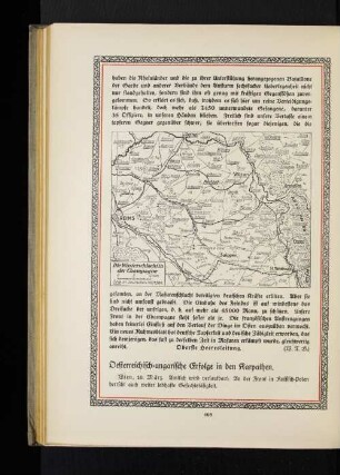 Oesterreichisch=ungarische Erfolge in den Karpathen.