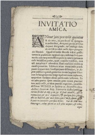 Invitatio Amica.