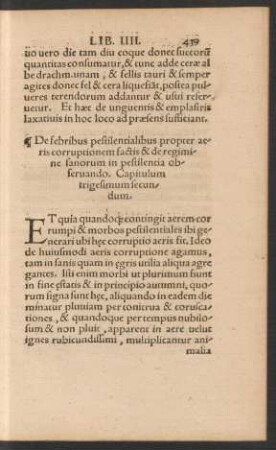 De febribus pestilentialibus ... Capitulum trigesimum secundum.