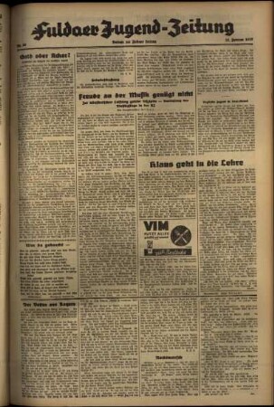 Zweite Ausgabe vom Donnerstag, den 25. Februar 1937.