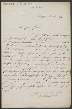 Brief an Friedrich Wilhelm Jähns : 17.10.1863