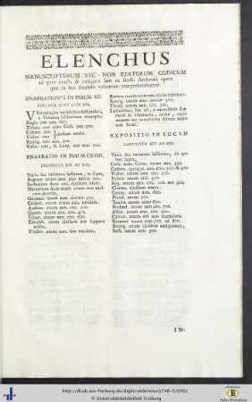Elenchus Manuscriptorum Nec-Non Editorum Codicum ...