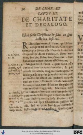 Caput III. De Charitate Et Decalogo.