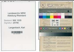 Entnazifizierung Karl Langenbach , geb. 07.11.1904 (Techniker)