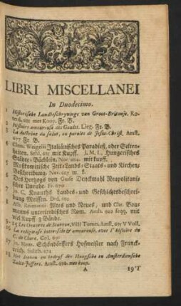 Libri Miscellanei