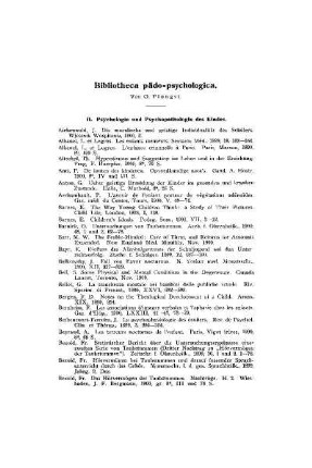 Bibliotheca pädo-psychologica