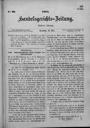 No. 20. 16. Mai 1874