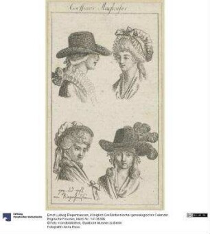 Königlich Großbritannischer genealogischer Calender: Englische Frisuren