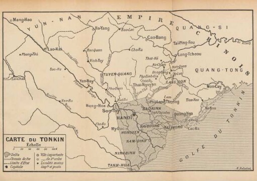Carte du Tonkin