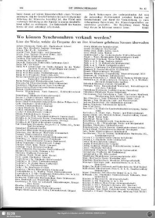 Wo können Synchronuhren verkauft werden?