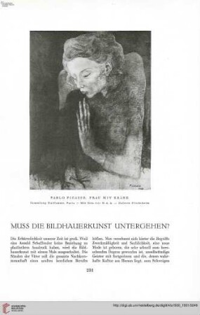 46: Muss die Bildhauerkunst untergehen?