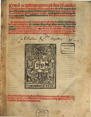Centu[m] ac quinquaginta psalmi Dauidici