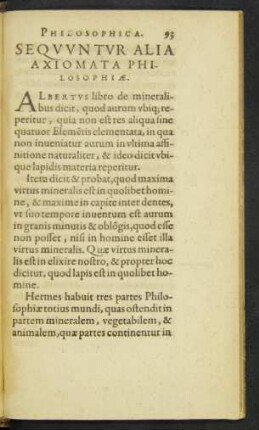 Sequuntur Alia Axiomata Philosophiae.
