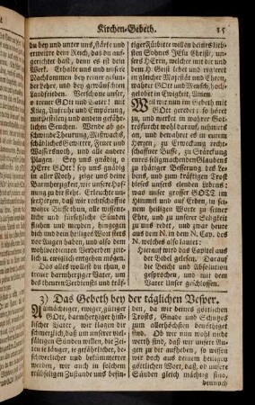 15-16, 3. Das Gebeth bey der taeglichen Vesper