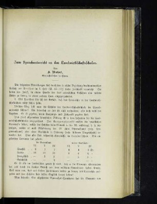 Zum Sprachunterricht an den Landwirthschaftsschulen.