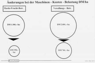 Änderungen bei der Maschinen-Kosten-Belastung in DM/ha