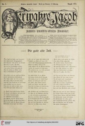 Nr. 7 (August 1884)
