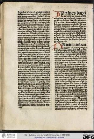 Iohannes baptista multipliciter nominatur, dicitur enim propheta, amicus sponsi, lucerna...
