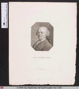 Porträt des Gottlieb Wilhelm Rabener