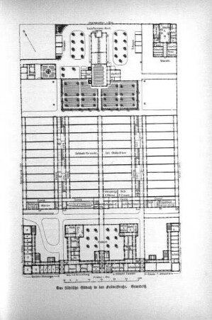 Karte: Das städtische Obdach in der Fröbelstraße. Grundriß