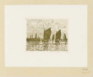 Einlaufende Segelboote