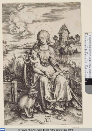 Maria mit der Meerkatze