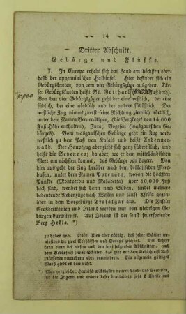 Dritter Abschnitt. Gebürge und Flüsse