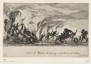 Einzug des Herrn de Couvonge und de Chalabre, Blatt 4 der Folge "Le Combat à la Barrière"