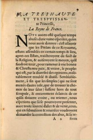 Remonstrance à la Royne ... par les persecutez pour la Parole de Dieu