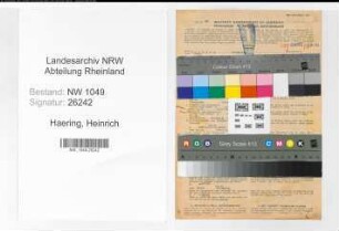 Entnazifizierung Heinrich Haering , geb. 17.08.1901 (Stadtinspektor)