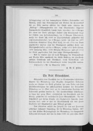 Ein Brief Melanchthons.