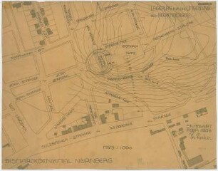 Fischer, Theodor; Nürnberg; Bismarckdenkmal - Lageplan