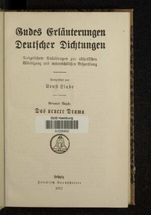Bd. 9: Das neuere Drama