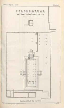 Plate A. Polonnaruwa. "Rájamáligáwa" & precincts