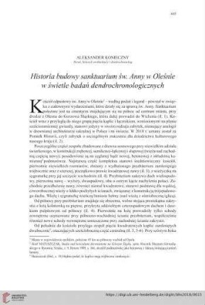 80: Historia budowy sanktuarium ¬św. Anny w Ole¬nie w ¬świetle badań dendrochronologicznych