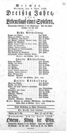 Dreißig Jahre, oder: Lebenslauf eines Spielers