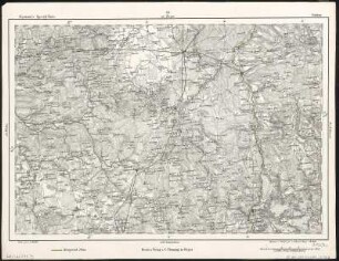 135: Piotrków Trybunalski, Polen, (dt. Petrikau), nach 1846 : 135 : Petrikau / Entw. u. gez. v. F. Handtke. Situation u. Schrift gest. v. F. Kunzer, Berge v. H. Müller. - [1:200 000]. - Glogau : Flemming , [nach 1846]. - 1 Kt.