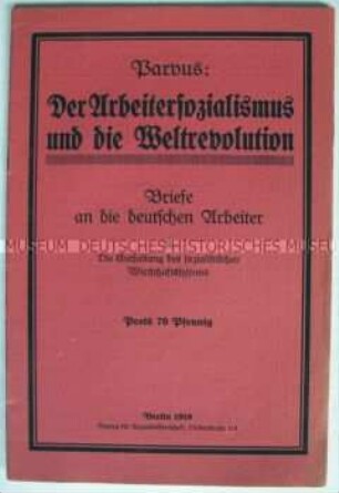 Broschüre mit gesellschaftstheoretische Schriften von Parvus (Teil 2)