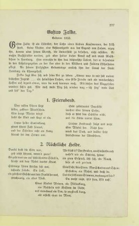 Gustav Falke. Geboren 1853