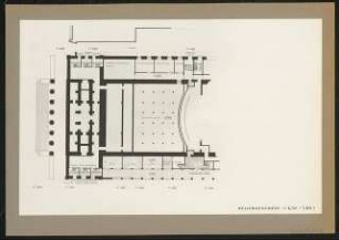 Nationaltheater, München Wiederaufbau: Grundriss Kellergeschoss / Vorentwurf