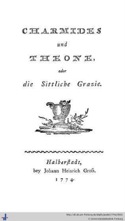 Charmides und Theone, oder die sittliche Grazie