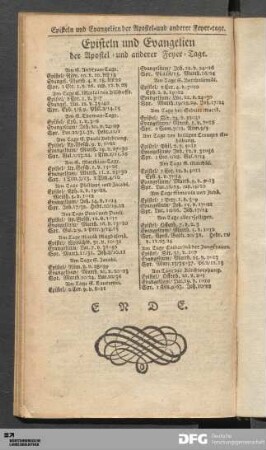 Episteln und Evangelien der Apostel- und anderer Feyer-Tage.