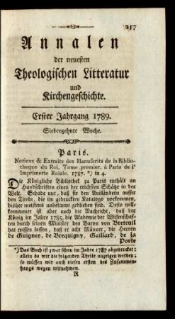 Siebenzehnte Woche