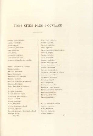 Noms cités dans l'ouvrage